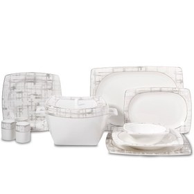 Resim Korkmaz Bone Selection 60 Parça Kare Yemek Takımı A8453 