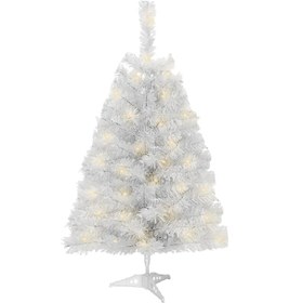 Resim Suntek 3 Ft Yapay Yılbaşı Ağacı Pvc Işıklı Ev İç Mekan Dış Yükseklik 90 Cm 