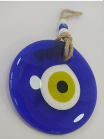 Resim Nazar Boncuğu Duvar Dekoru 9 Cm El Yapımı Cam Dekoratif Hediyelik 