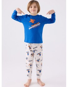 Resim Rolypoly Erkek Çocuk Mavi Pijama Takımı 5274-45615 Mavi 