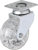 Resim Epilons 325 - 50x20 Mm Şeffaf Makaralı Tablalı Teker 4 Adet 