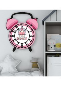 Resim Bk Gift Kişiye Özel Hayvan Figürlü Retro Çalar Saat Tasarımlı Kabartma Figürlü Ahşap Çocuk Duvar Saati-1, Ev Dekoru, Çocuk Odası Aksesuar Bitmeyencom2 Çok Renkli 
