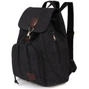 Resim Kadınlar İçin Tuval Sırt Çantası Çanta - 15.7 İnç Laptop Çantası Siyah 