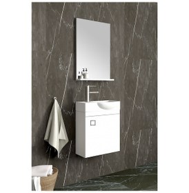 Resim Mini 45 Cm Sağ Banyo Dolabı Beyaz 
