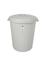 Resim Planet Kapaklı Herkül Boy Gri Çöp Kovası 70 L Gri 