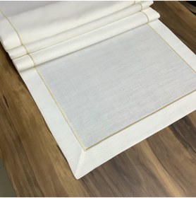Resim OYA home Piko Dikiş Detaylı Runner- Bej Pikolu 