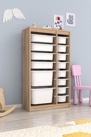 Resim Montana XS 14 Sepetli Çok Amaçlı Oyuncak Dolabı Sonomo Beyaz 