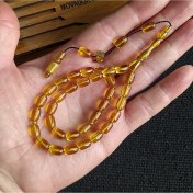 Resim Vip Kehribar 6x9 mm Bürokrat Boy Ateşi Kehribar Tesbih - Usta Işçilikli Sıkma Kehribar - Diyarbakır Model 