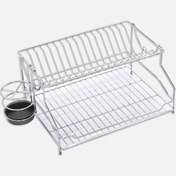 Resim Kitchenox Dikdörtgen 2 Katlı 21x32x54 cm Metal Kaşıklıklı Bulaşıklık 