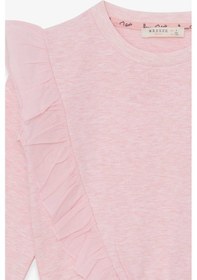Resim Breeze Kız Çocuk Sweatshirt Beli Lastikli 4-8 Yaş, Somon Melanj Somon 