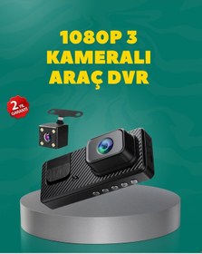 Resim Full Hd 1080p Araç Kamerası Gece Görüşlü, Döngü Kayıt Ve Geri Görüş 