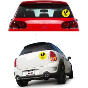 Resim Arabada Bebek Var - Araba - Oto - Araç - Sticker 00001 