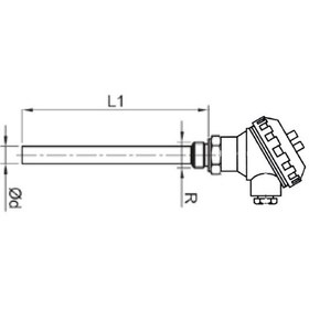Resim Kafalı Tip J Fe-const Termokupl 8x400mm 
