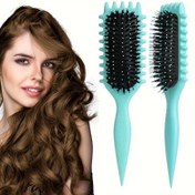 Resim Yumuşak Kıllı Ergonomik Saç Fırçası - Islak/Kuru Saçlar İçin Geniş Diş Tasarımı, Isıya Dayanıklı, Ev ve Seyahat İçin Salon Kalitesinde Güzellik Aracı, Açık Mavi ve Siyah Seçenekler Mevcut, Saç Stil Aracı | Ergonomik Tarak | Dayanıklı ABS Malzeme, Saç Stil Aracı 