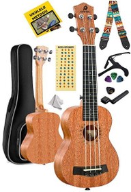 Resim Rennes RD-24 Çanta Capo Askı Metod Pena Concert Ukulele 