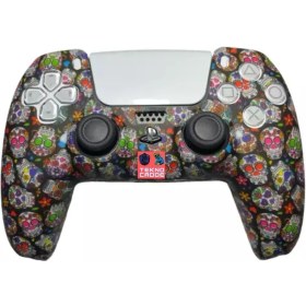 Resim Beboncool Ps5 Dualsense Uyumlu Joystick Koruyucu Silikon Kılıf Tattoo Skull 