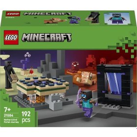 Resim LEGO® Minecraft® Nether ve End Geçidi Yolculuğu 21584 -7 Yaş ve Üzeri Çocuklar için Minifigür İçeren Oyuncak Yapım Seti(192 Parça) 