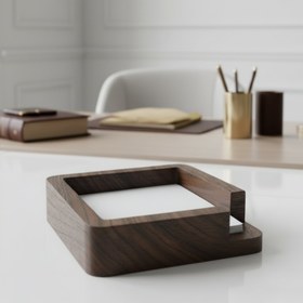 Resim Frame Note - Masif Ceviz Masaüstü Not Kağıdı Tutucu 