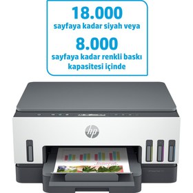 Resim HP Smart Tank 720 Fotokopi Tarayıcı Wi-Fi AirPrint Çift Taraflı Renkli Tanklı Yazıcı 6UU46A 6UU46A