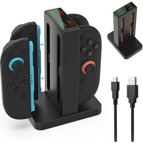 Resim Switch 2 Için Joycon Şarj Istasyonu 