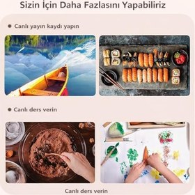Resim Boyundan Askılı Telefon Tutucu Hafif Tasarım, Ayarlanabilir Gooseneck, Siyah 