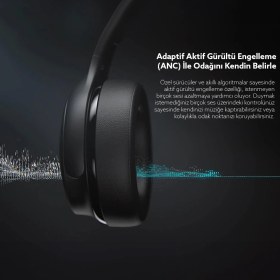 Resim Rosstech Sounparty RS-600 ANC Mikrofonlu Bluetooth 5.3 Kulak Üstü Kulaklık 