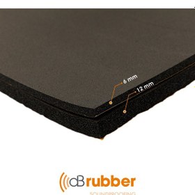 Resim Dbrubber Teker Davlumbaz Oto Ses Yalıtımı Firex Sünger Db Rubber 6Mm 50 X 40Cm 