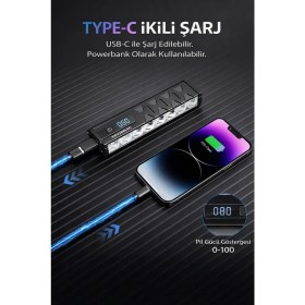 Resim GreaTech USB Şarjlı Profesyonel Bisiklet Farı 10000 Lümen 10000 Mah Su Geçirmez Scooter Motosiklet Farı 