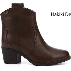 Resim Gönderi R Kahve Antik Kalın Topuklu Hakiki Deri Kovboy Bot Kahve 