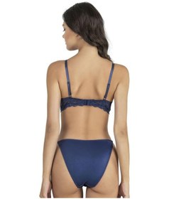 Resim Fabony Bayan Dantelli Soft Kap Sütyen Külot Takımı 4280 Lacivert 