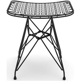 Resim Knsz kafes tel sandalyesi taburesi 1 li mutlu syhtalen ofis cafe bahçe mutfak 