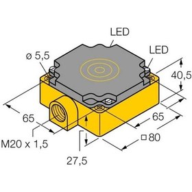 Resim Turck 15095 Nı40-cp80-vp4x2-s100 Endüktif Sensör Artan Sıcaklık Aralığı İle 