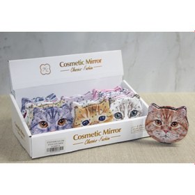 Resim Taşlı Kedi El Aynası 