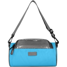 Resim Su Spor Bisiklet Çantası - 6.5" Ekran Uyumlu, Şok Emici, Su Geçirmez Tpu, Çift Fermuarlı Mavi Mavi 