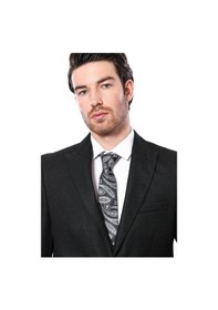 Resim Wessi Sivri Yaka Tek Düğme Siyah Slim Fit Ceket Siyah 