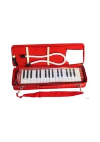 Resim Melodika 32 Tuşlu Kırmızı Renk Bez Çanta Pembe 