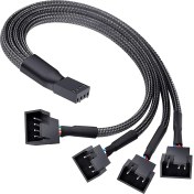 Resim 4 Pin Pwm Fan Kontrol Kablosu 4p Dişi 3+3+3+4p Erkek 4pinli Fan Uzatma Fan Çoklayıcı Pwm Kablo 