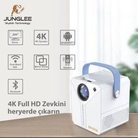 Resim JUNGLEE ANDROİD 4K ULTRA HD WİFİ PROJEKSİYON CİHAZI USB HDMİ TF CARD GİRİŞLİ DAHİLİ HOPARLÖR EKRAN YANSITMA 