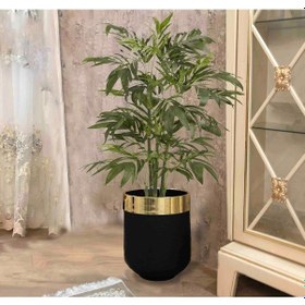 Resim Dekoratif Büyük Gold Saksı, Darbuka Saksı 50 Cm 