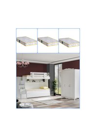 Resim Ranza, Su Yavrulu Ranza 3 Kapaklı Dolap + 3 Adet Comfort Yatak 90 X 190 CM 