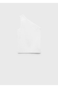Resim MANGO Kids Asimetrik ribana bluz 