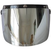 Resim Wezone Rüzgar Ve Uv Koruyucu Motosiklet Kaskı Gözlüğü - 3 Düğmeli Açılır Yüz Koruma Ekipmanı, Gümüş Renk Silver 