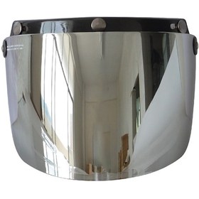 Resim Wezone Rüzgar Ve Uv Koruyucu Motosiklet Kaskı Gözlüğü - 3 Düğmeli Açılır Yüz Koruma Ekipmanı, Gümüş Renk Silver 