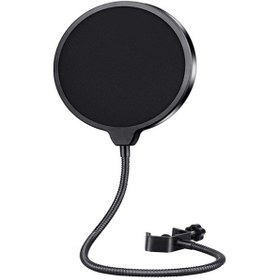 Resim Moveevo Kablosuz Mikrofon Gürültü Engelleyici, Çift Katlı Filtreli, 360 Döner Kanca, Stüdyo Kayıt Ve Yayın İçin Siyah Koruyucu 