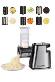 Resim HARLEM 1500W 6 Başlıklı Çok Fonksiyonlu Sebze ve Meyve Doğrayıcı + Patates Dilimleyici Rondo 