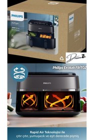Resim Philips Drmz Versuni 3000 Serisi En Hızlı Airfryer Çift Hazneli,Rapid Air Plus Teknolojisi,9 Litre ,2750 Wat 