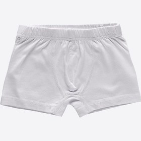 Resim Malabadi Erkek Çocuk Beyaz 8'li Paket Pamuk Elastan Boxer 8m209 