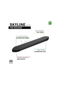 Resim Citroen Berlingo 3 Uzun Şase Skyline Siyah Yan Basamak 213 Cm 2018 Üzeri A+ Kalite 