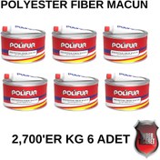 Resim POLIFUR Polyester Fiber Macun 2,700'er Kg 6 Adet 