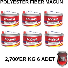 Resim POLIFUR Polyester Fiber Macun 2,700'er Kg 6 Adet 
